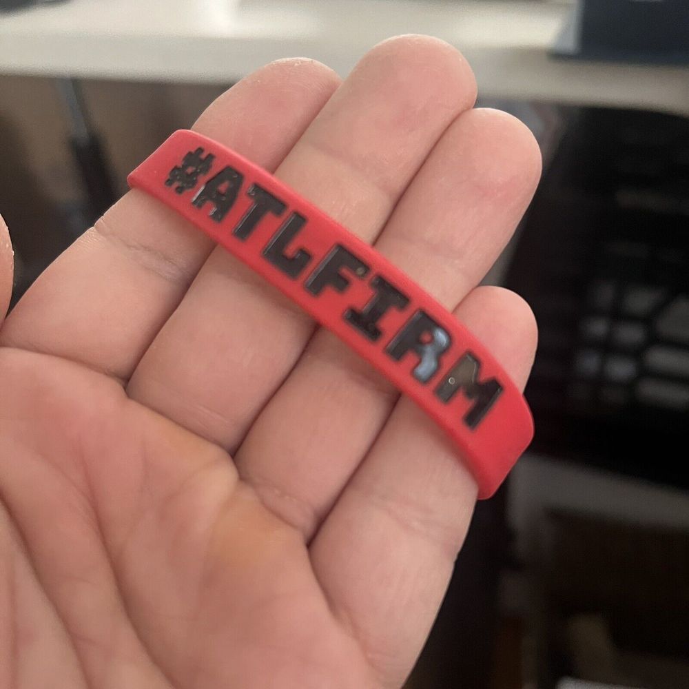 Atlanta United Firm MLS Red Soccer Bracelet Stretch FC Football Club